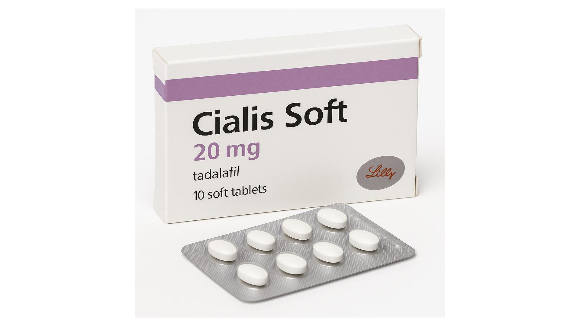 Soft gel of Cialis Soft (tadalafil oral soft gel) for erectile dysfunction