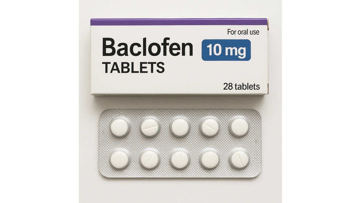Box of Baclofen tablets