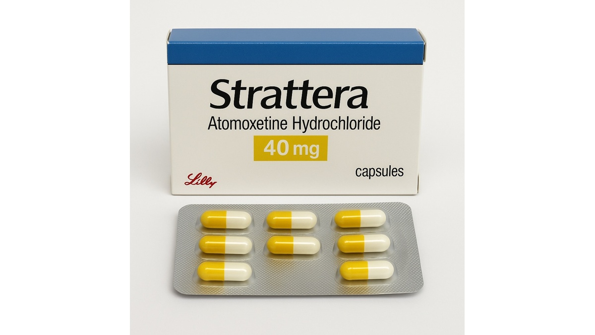 Box of Strattera (Atomoxetine Hydrochloride) tablets