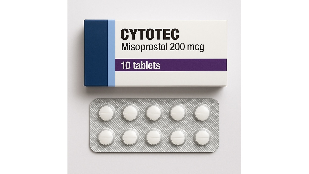 Cytotec (misoprostol) tablets, commonly supplied in 100 mcg and 200 mcg strengths