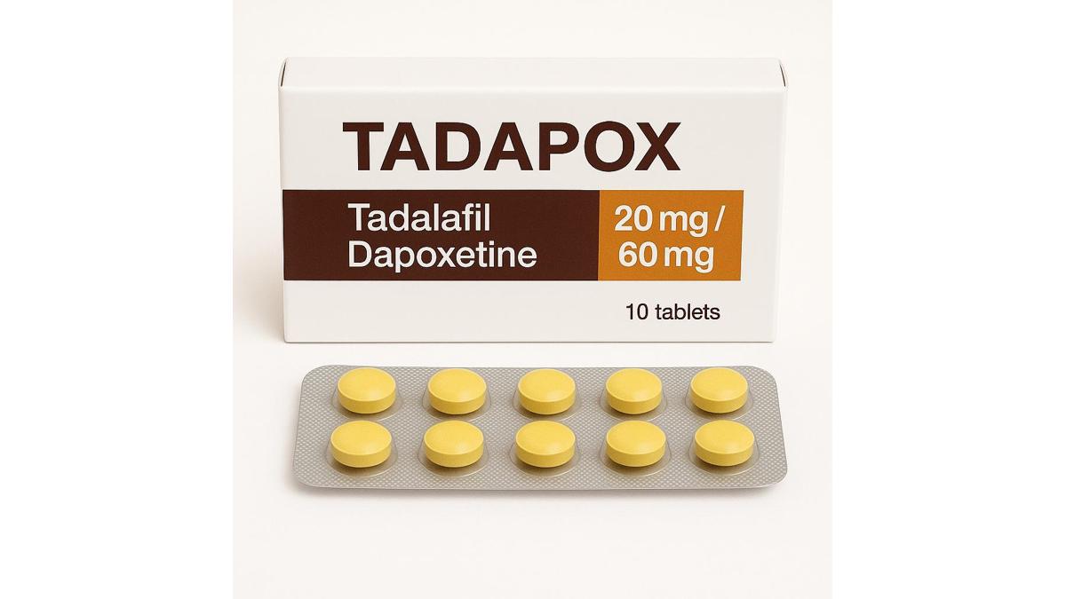 Tadapox tablets combining Tadalafil and Dapoxetine for dual ED and PE treatment