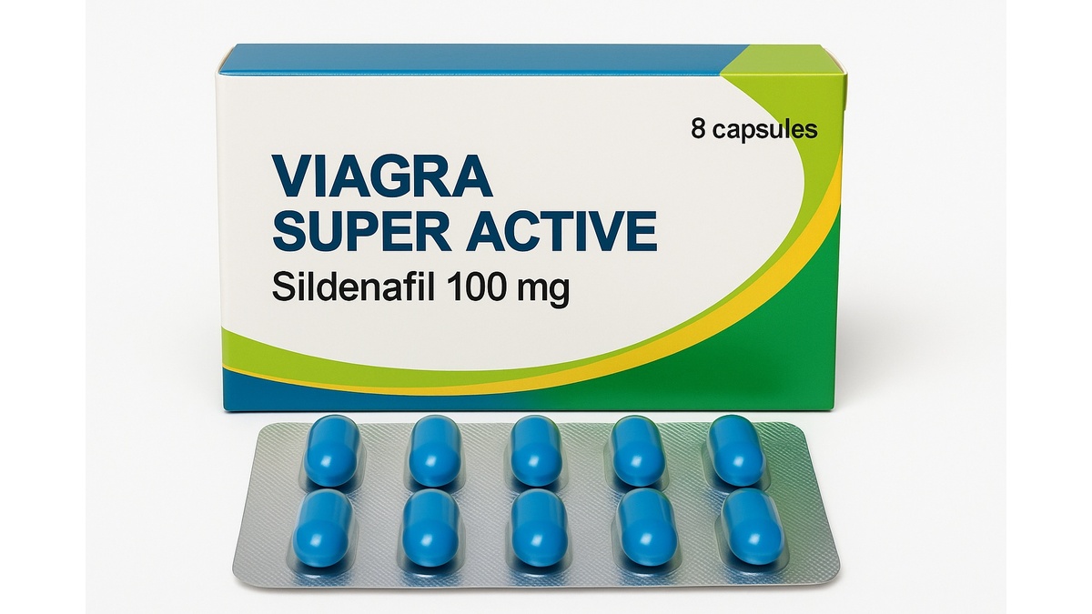 Viagra Super Active (sildenafil) soft-gel / rapid capsules in 25 mg, 50 mg, and 100 mg strengths