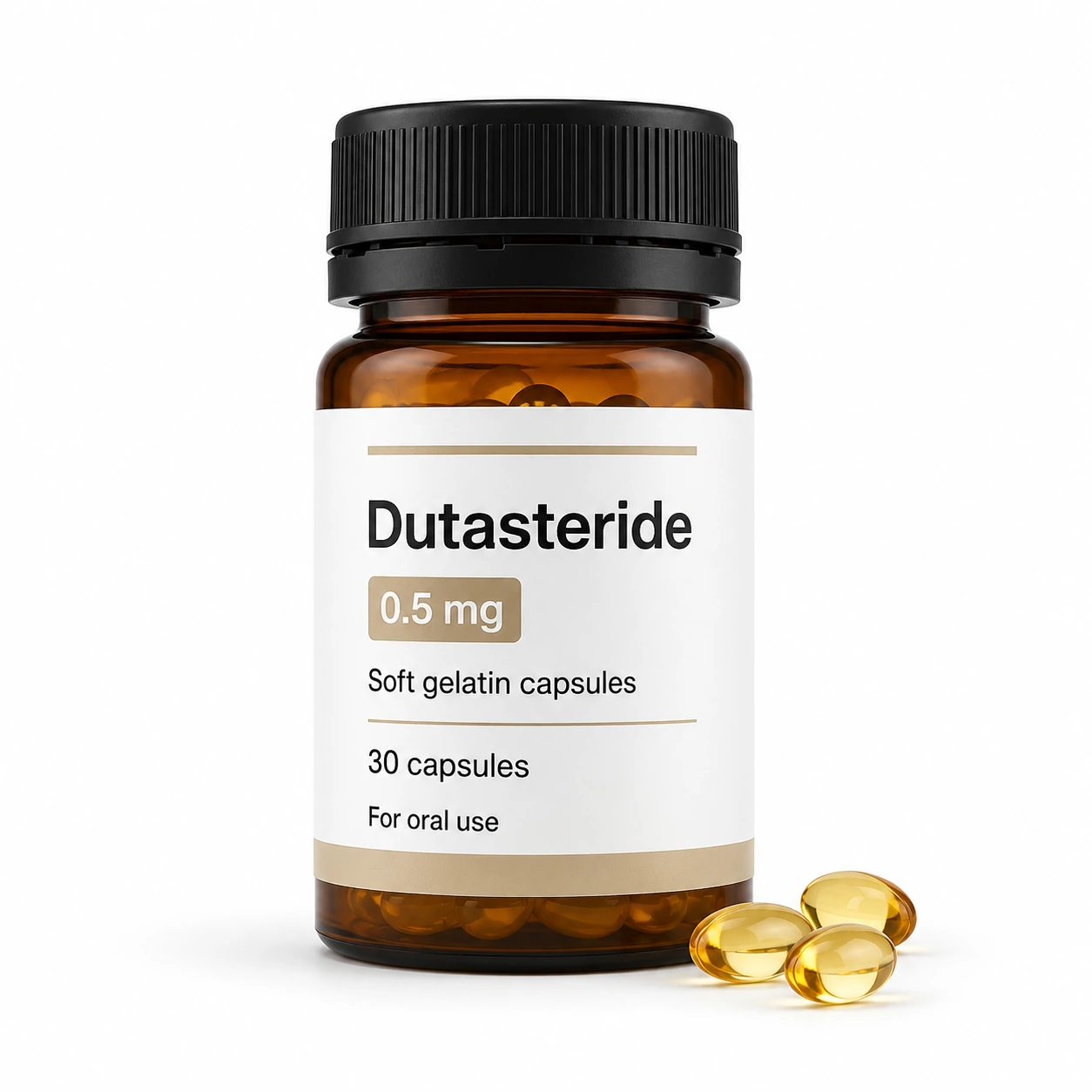 Dutasteride 0.5 mg soft gelatin capsules for BPH treatment